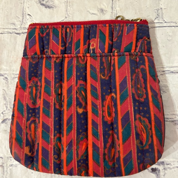 VINTAGE GLORIA VANDERBILT COSMETIC CASE FOR ACCESSORY STREET PAISLEY PATTERN - Picture 4 of 11